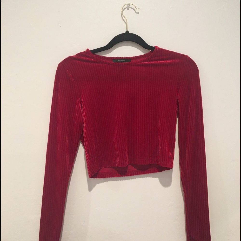 Forever 21 crushed velvet long sleeve